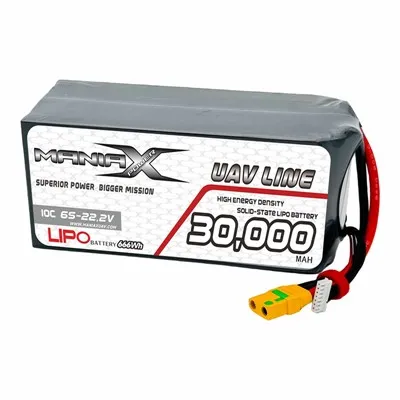 ManiaX Solid-Drone Lipo 6S-22.2V 30.000mAh 10C & Baterai UAV